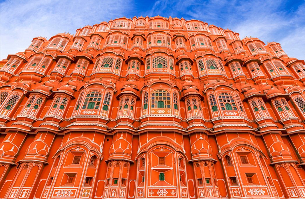 Hawa Mahal Palace (Palace of Winds), famous landmark of Jaipur